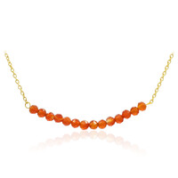 Collar en plata con Ágata Naranja