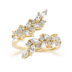 Anillo en plata con Topacio blanco