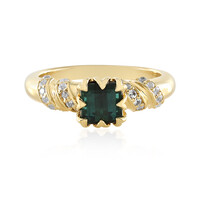 Anillo en plata con Turmalina verde Benedito(Adela Silber)