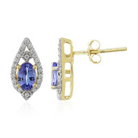 Pendientes en oro con Tanzanita (Adela Gold)