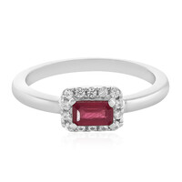 Anillo en plata con Rubí de Madagascar