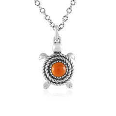 Collar en plata con Ónix rojo (Desert Chic)