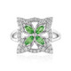 Anillo en plata con Tsavorita de Tanzania
