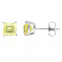 Pendientes en plata con Cuarzo del Ouro Verde