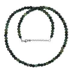Collar en plata con Ágata de musgo