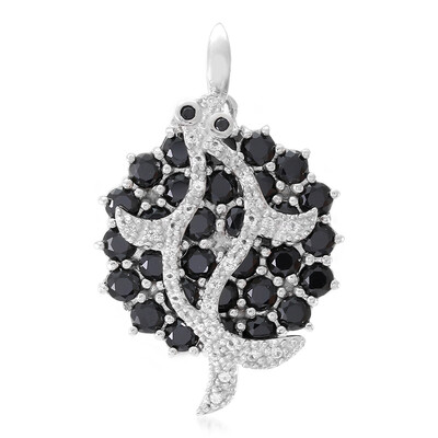Colgante en plata con Espinela negra