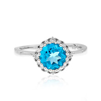 Anillo en plata con Topacio de Marambaia