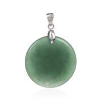 Colgante en plata con Aventurina verde