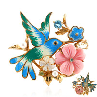 Broche en plata con Nácar