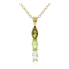Collar en plata con Turmalina verde
