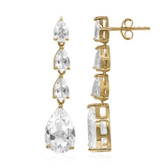 Pendientes en plata con Topacio blanco