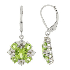 Pendientes en plata con Peridoto