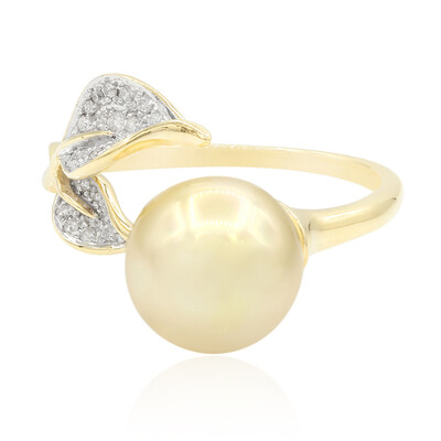 Anillo en oro con Perla dorada del mar del sur (TPC)