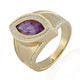 Anillo en plata con Amatista de Uruguay (de Melo)