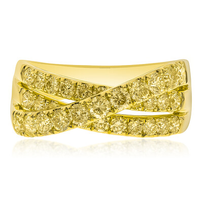 Anillo en oro con Diamante amarillo SI2 (CIRARI)