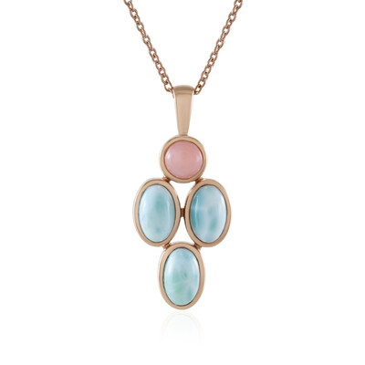 Collar en plata con Larimar (KM by Juwelo)