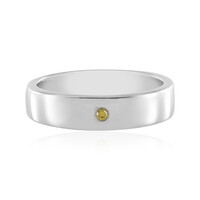Anillo en plata con Diamante I3 amarillo