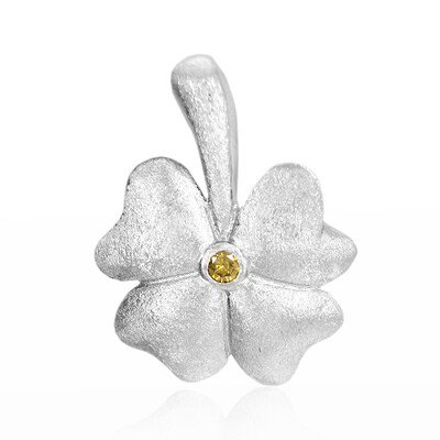 Colgante en plata con Diamante I3 amarillo