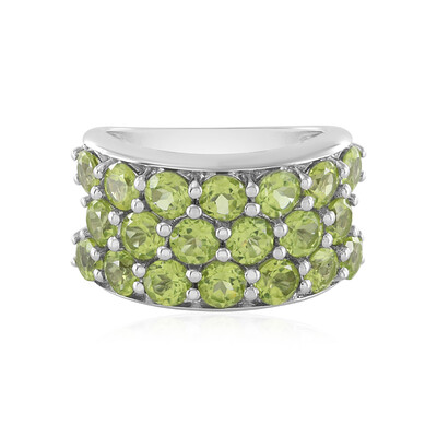 Anillo en plata con Peridoto (de Melo)