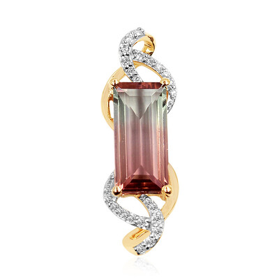 Colgante en oro con Turmalina multicolor (AMAYANI)