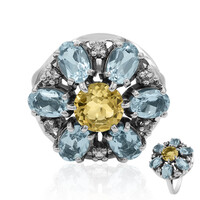 Anillo en plata con Citrino