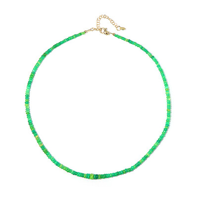 Collar en plata con Ópalo verde de Etiopia