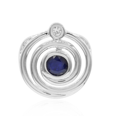 Colgante en plata con Zafiro azul (MONOSONO COLLECTION)