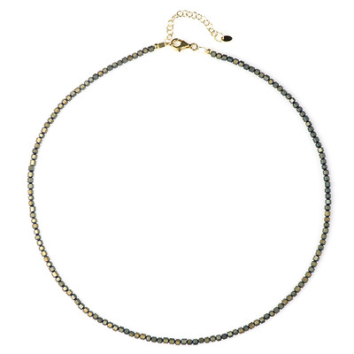 Collar en plata con Hematitas verdes místicas