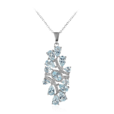 Collar en plata con Topacio azul cielo