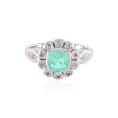 Anillo en plata con Esmeralda de Rusia