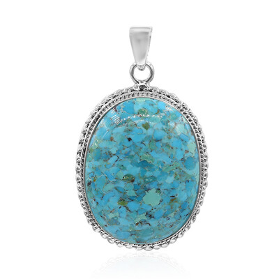 Colgante en plata con Turquesa azul del Mohave Kingman (Art of Nature)
