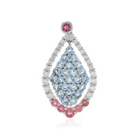 Colgante en plata con Turmalina rosa de Nigeria (Adela Silber)