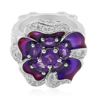 Anillo en plata con Amatista de Zambia (Dallas Prince Designs)