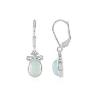 Pendientes en plata con Calcedonia azul