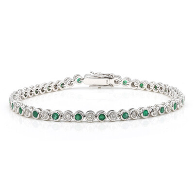 Brazalete en oro con Esmeralda de Zambia AAA (Estée Collection)