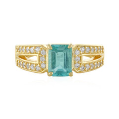 Anillo en plata con Apatita azul
