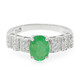 Anillo en plata con Esmeralda de Bahía