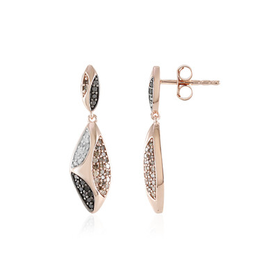 Pendientes en plata con Diamante negro