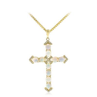 Collar en oro con Ópalo Welo AAA