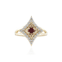 Anillo en oro con Espinela roja noble
