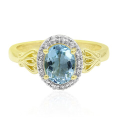 Anillo en oro con Aguamarina Medina
