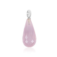 Colgante en plata con Cuarzo rosa