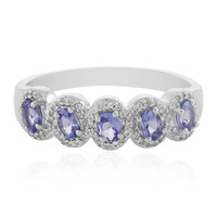 Anillo en plata con Tanzanita