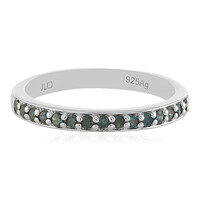 Anillo en plata con Diamante azul I3