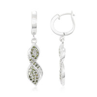 Pendientes en plata con Diamante fantasía