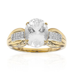 Anillo en oro con Cuarzo Herkimer (Amanda Adkins)