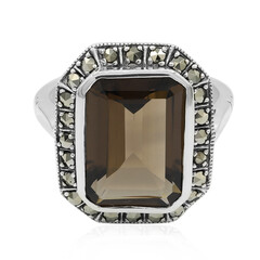 Anillo en plata con Cuarzo ahumado