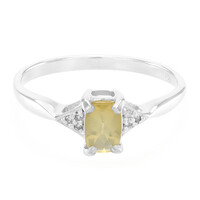 Anillo en plata con Piedra de sol brillo lunar