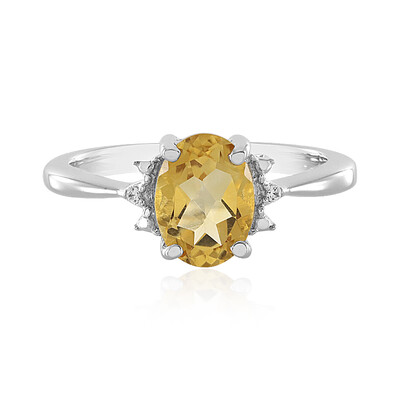 Anillo en plata con Citrino