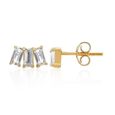 Pendientes en plata con Topacio blanco